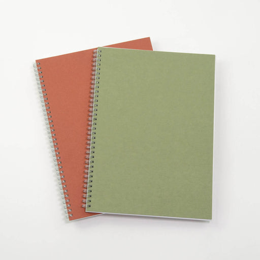 Visual Art Diary Wire Bound Portrait 110gsm 40 pgs A4 and A3 available, in Australian Outback  Colours  Eucalypt Green and Red Ocher 15180220 15180221 15180230 15180231