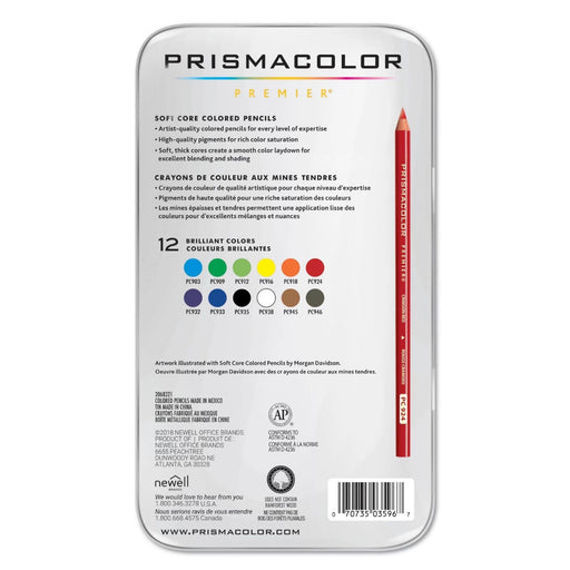MA-PC952 Prismacolour Assorted Set of 12 Pencils - Standard Selection