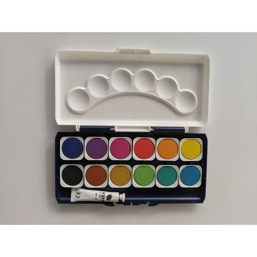 25225711 Watercolour Paint Set - 12 colours  tube of white paint