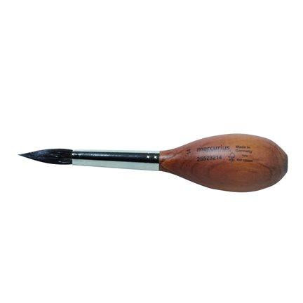 25523214 Polecat Hair Paintbrush Round with Egged-Shaped Handle - 9mm