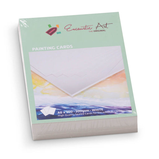 99537100 Encaustic Art Encaustic Hot Wax Art Painting Card White