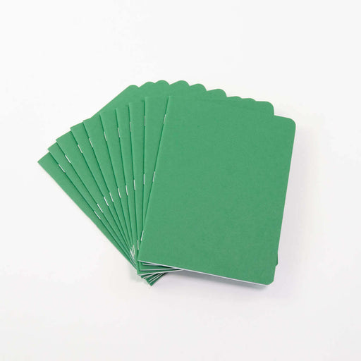 15120243 Small Journal Book Portrait 32 Page 16x21cm 10 pk Green