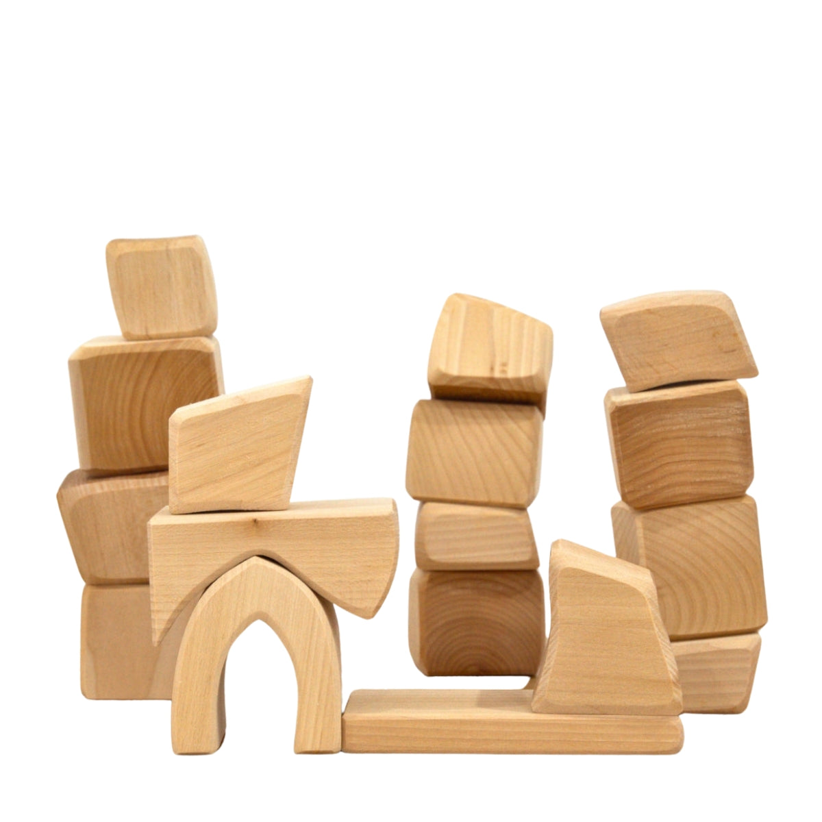 6cm Block Gluckskafer Wooden Blocks - Natural 6cm thick, 17 blocks — Mercurius