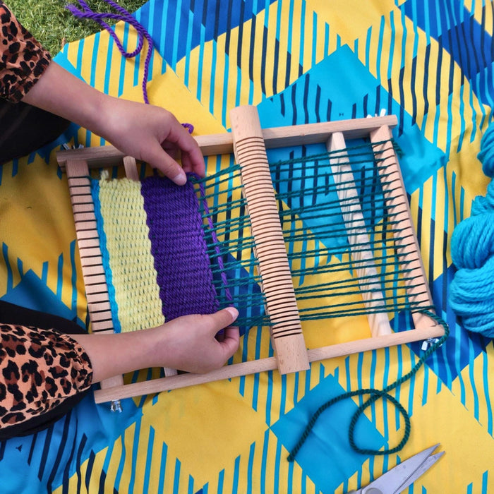 Wooden Weaving Loom Rectangle 24.5x20cm Mercurius Australia