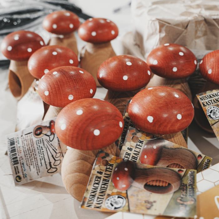 Kids at Work Chestnut Holder & Nutcracker Toadstool, Australia