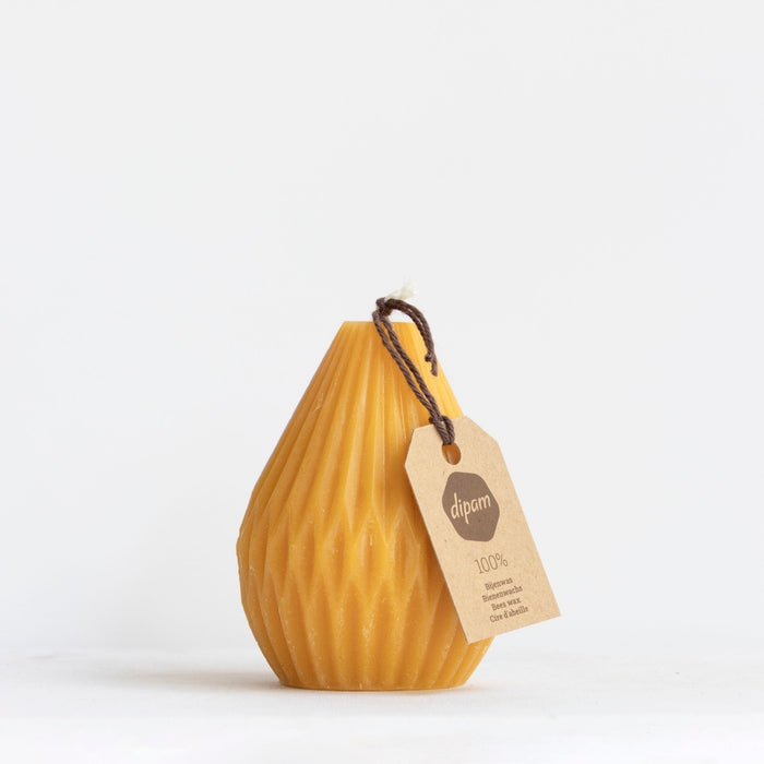 Dipam Beeswax Diamond Candles 6x7.5cm, Box of 6 - Pear Shaped - Online, Australia