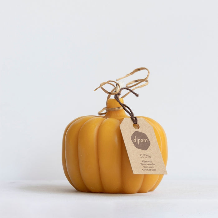 Dipam Beeswax Pumpkin Candle 8x7cm, Box of 3 - Online, Australia