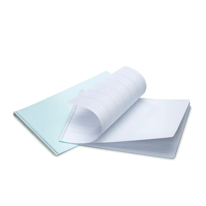 Handwriting Practice Book - Landscape Spiral Bound Mint Green Cover 25.4-6.35mm Black/White pk of 10  - Australia
