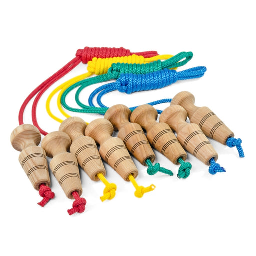 Mader Skipping Rope for Children (from 1.2m, adjustable) - Natural Handle Nylon Rope, Australia
