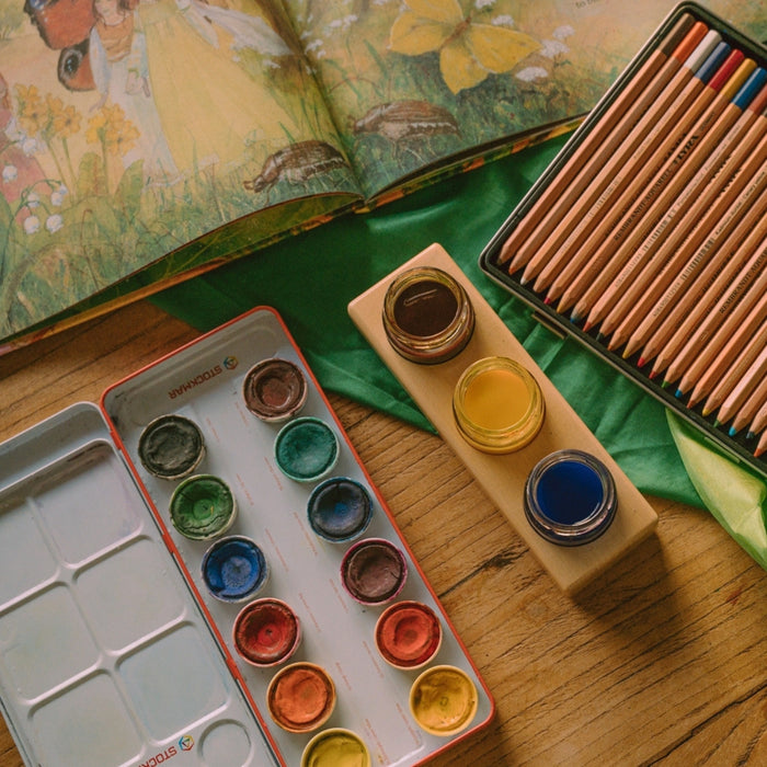 STOCKMAR Watercolour Paint Set in Tin 12 Opaque Colours, Australia
