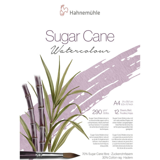 Sugar Cane Watercolour Paper Pad 290sm - 12 sheets - A4 or 24x32cm, Australia