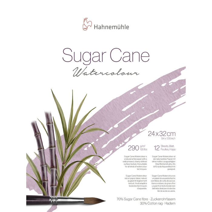 Sugar Cane Watercolour Paper Pad 290sm - 12 sheets - A4 or 24x32cm, Australia