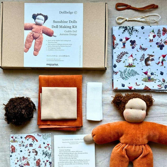Sunshine Waldorf Doll Making Kit - Autumn Orange - Mercurius Australia, Online