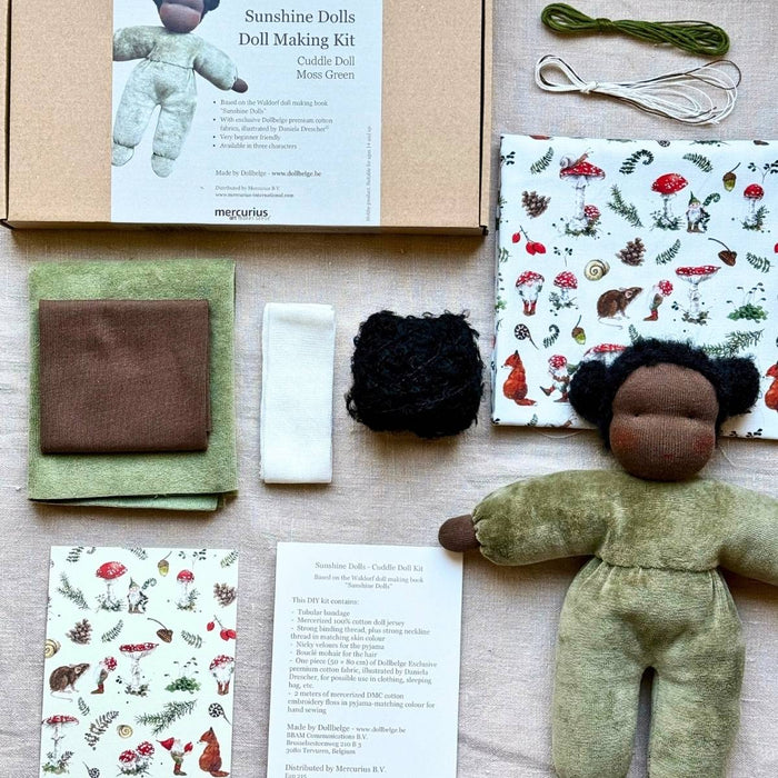 Sunshine Waldorf Doll Making Kit - Moss Green - Mercurius Australia, Online