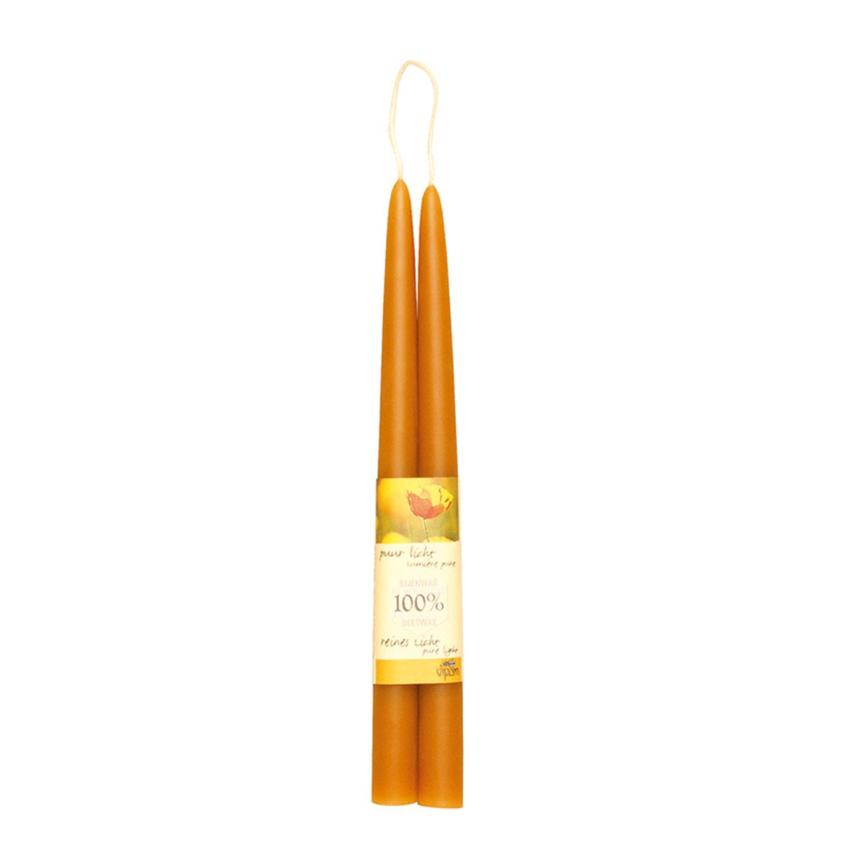 Bougies tapers en cire d'abeille pure Dipam 100%