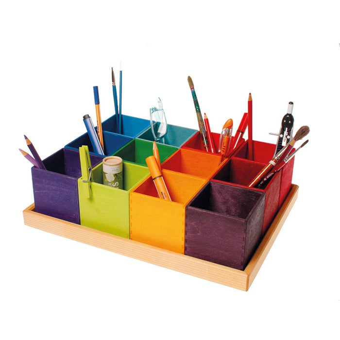 2. Sorting Box Grimm's Rainbow Sorting Boxes - Mercurius Australia