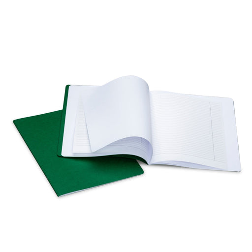 15115040 Geography Lesson Book Green Portrait 24x32cm 1 lined 7mm pg 1 blank pg 40pg pk of 10