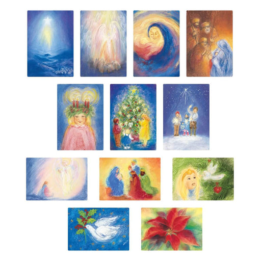 95305073 Postcards Christmas Festival Set assorted pk of 12 by Marjan van Zeyl
