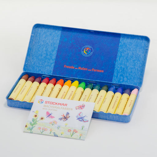 STOCKMAR Wax Stick Crayons in Tin - Limited Edition Mediterranean Italian Selection